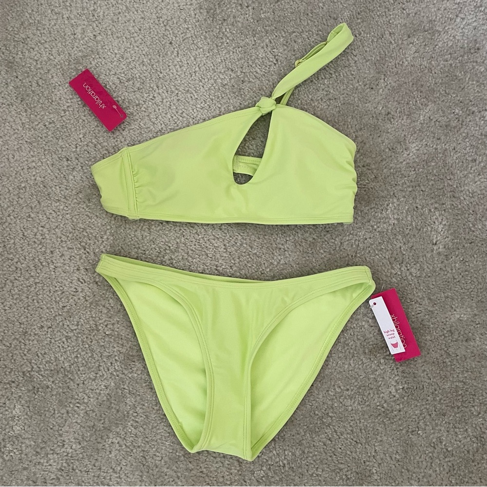 Lime Green Women's Swimwear Set